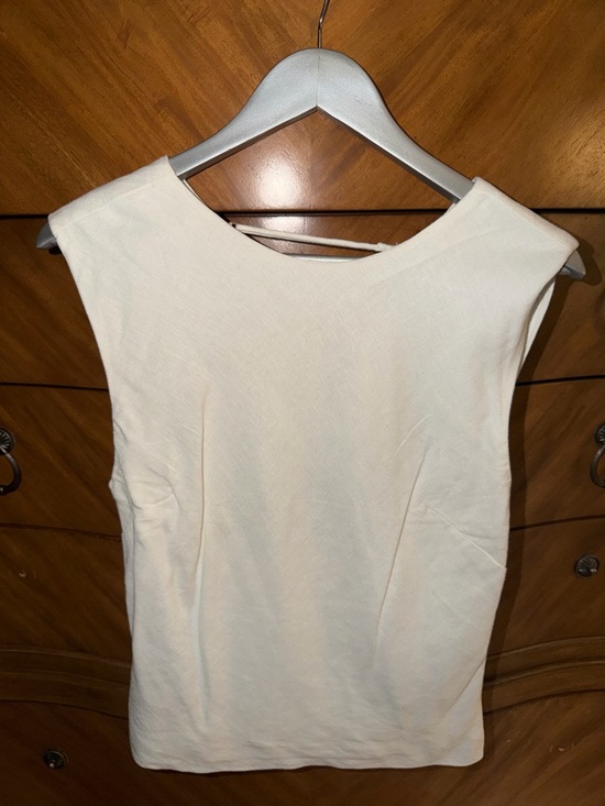 Abercrombie & Fitch Tops - Abercrombie Sleeveless White Linen Blend Top